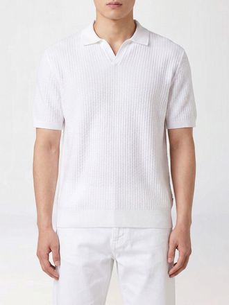 HUGO BOSS Polo in maglia di cotone intrecciato