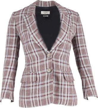 Isabel Marant Isabel Marant Pre-owned Womens Etoile Plaid Balzer in Multicolor Linen - Multicolour - Size X-Small