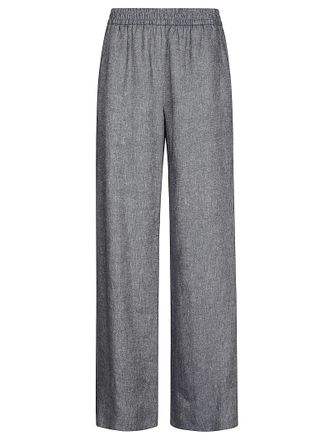 Eleventy Wide-Leg Trousers With Elastic Waistband And Side Pockets
