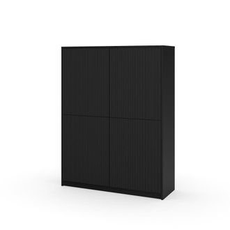 Aquadesign Aparador alto en melamina y mdf negro