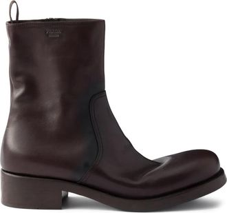 Prada Stivali con zip 40mm - Marrone
