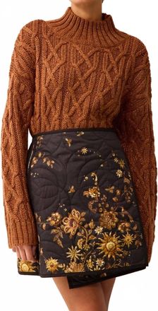 Marie Oliver Cecile Long Sleeve Sweater In Bronze
