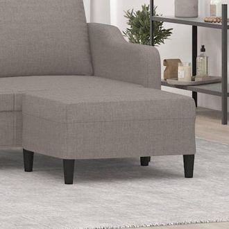 vidaXL Poggiapiedi Tortora 70x55x41 cm in Tessuto - Vidaxl