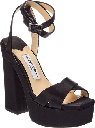 Jimmy Choo London Gaia 140 Satin Platform Sandal