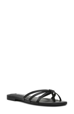 Steve Madden Calissi Flip Flop in Black Leather at Nordstrom, Size 6.5