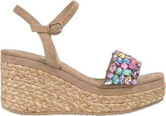 Alma En Pena Alma EN Pena, Schoenen, Dames, Beige, 36 EU, Rhinestone sleehak band