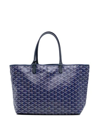 Goyard 2020 Goyardine Saint Louis PM tote bag - women - Fabric/Calf Leather - One Size - Blue