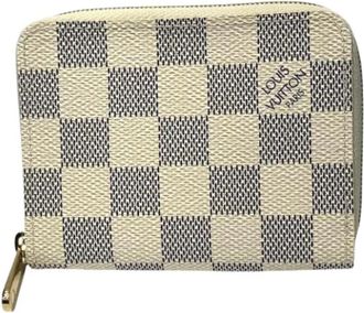 Louis Vuitton Pre-owned Damier Azur Portemonnee - Dames - Vintage Accessoires - Beige - ONE Size - Leer - Vintage