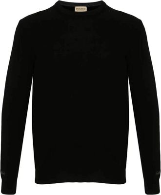 Woolrich Lambswool Crewneck - Heren - Ronde hals truien - Zwart - S - Wol - Truien & Vesten