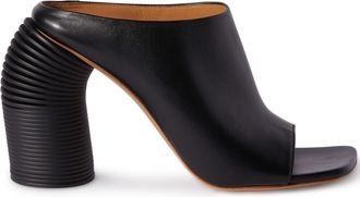 Off-white open-toe leather sandals - women - Leather/Leather/Leather - 40 - Black