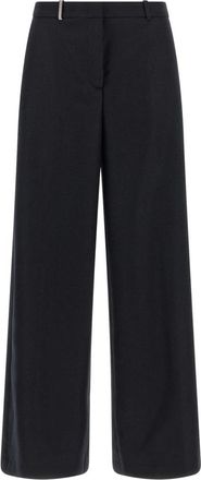 PESERICO Palazzo Broek - Dames - Wijde Broeken - Blauw - S - Wol - Broeken