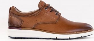 Pikolinos Mens Manacor Plain Toe Lace-Up Shoes In Brandy