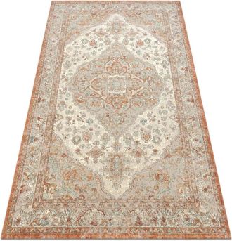RugsX Wool Carpet SOHO 477.01.LA112 OSTA - Ornament, rosette, natural terracotta / beige orange 135x200 cm