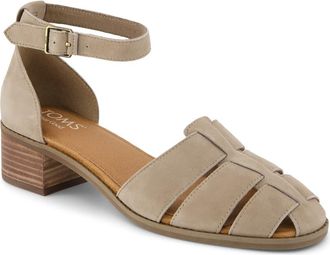 Toms Jaclyn Ankle Strap Fisherman Sandal in Medium Beige at Nordstrom, Size 5.5