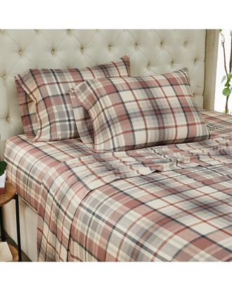 Southshore Fine Linens Highland 300 Thread Count Cotton Extra Deep Pocket Plaid Sheet Set