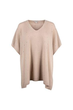 Kinross Cashmere Crystal Vee Popover in Driftwood at Nordstrom