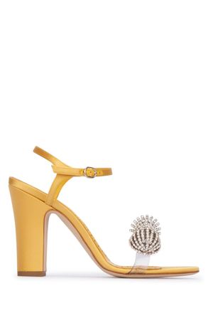 Manolo Blahnik Golden Ostria Heels