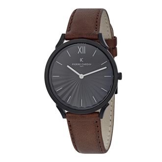 Pierre Cardin Pigalle Plissée Unisexs Brown Watch CPI.2007 Leather - One Size