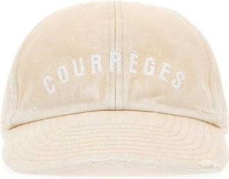 Courr&egrave;ges Katoenen baseballpet - Dames - Petten - Beige - M - Katoen - Accessoires