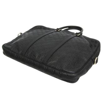 Gucci Pre-owned 201480 Briefcase Handbag - Heren - Vintage Handtas - Zwart - ONE Size - Leer - Vintage
