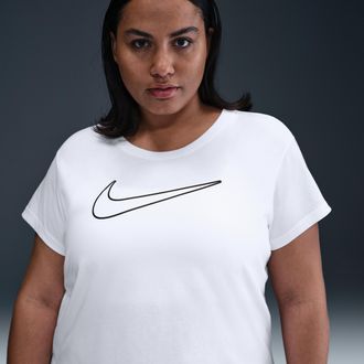 Nike Womens Nike Sportswear Short-Sleeve Graphic T-Shirt (Plus Size) in White | HV5004-100