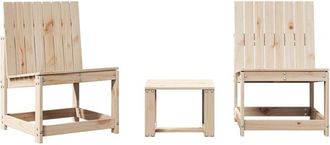 vidaXL Juego De Muebles De Jard&iacute;n 3 Piezas Madera Maciza De Pino Vidaxl