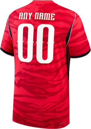 Nike Korea 2026 Match Home Nike Mens Aero-FIT Soccer Authentic Custom Jersey By You in Red | NN203948232-CUS