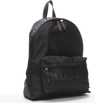 Versace La Greca 90s logo nylon backpack bag