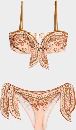 Zimmermann Aster Paisley Scarf Tie Two-Piece Swimsuit
