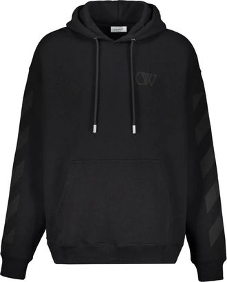 Off-white Hooded Sweatshirt - Heren - Hoodies - Zwart - S - Katoen - Hoodies & sweatvesten