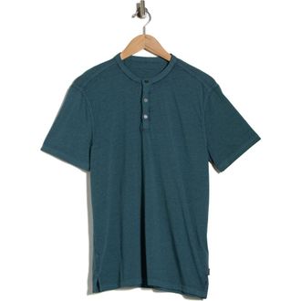 John Varvatos Duke Short Sleeve Henley in Mediterranean at Nordstrom Rack, Size Xx-Large
