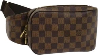 Louis Vuitton Pre-owned Damier Ebene Schoudertas - Dames - Vintage Heuptassen - Bruin - ONE Size - Vintage