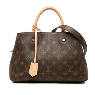 Louis Vuitton Pre-owned Montaigne BB - Dames - Pre-owned - Bruin - Maat: ONE Size Leer