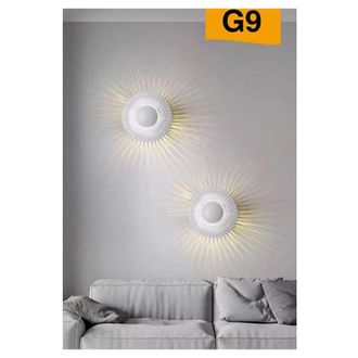Trade Shop Trade Shop - Applique Da Muro Stile Industriale Lampada Decorativa In Metallo Attacco G9 Aq48 - Blanco