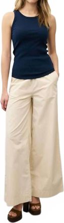 0039 Italy Ella Ribbed Jersey Top In Navy