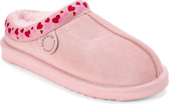Dearfoams Fireside by Dearfoams Womens Greta Genuine Shearling Clog Slipper with Taping