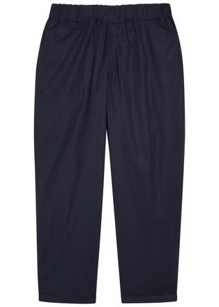 Labo.art Tapered-leg Cotton Poplin Trousers - Navy - 2 (XS)