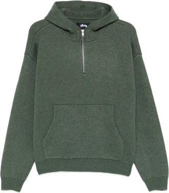 Stüssy Felpa con mezza zip - Verde