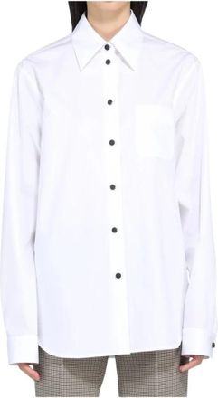 N&deg;21 Camicia Bianca In Cotone Manica Lunga - Dames - Overhemden - Wit - M - Katoen - Overhemden