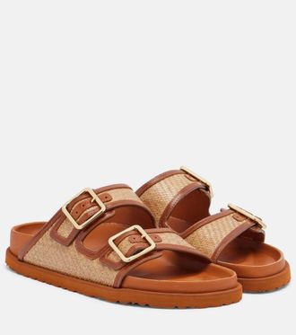 Birkenstock Sandalias trenzadas Arizona con piel