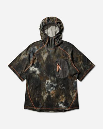 Roa And wander Printed Hooded T-Shirt Camo