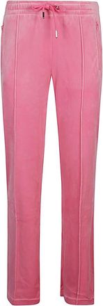 Juicy Couture Roze Logo Trainingsbroek - Dames - Straight fit broeken - Roze - L - Broeken