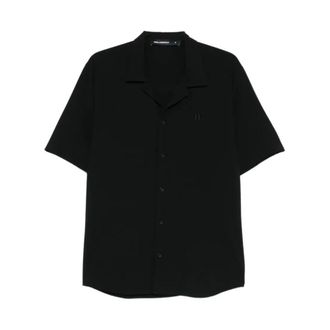 Karl Lagerfeld Short Sleeve Shirts - Heren - Korte mouwen Overhemden - Zwart - M - Overhemden