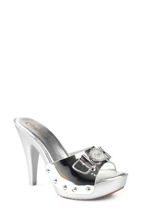 Candie's Lorenna Platform Sandal in Silver Leather at Nordstrom, Size 10