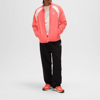 New Balance Uomo Made in USA Woven Jacket in Rosso, Nylon Intrecciato, Taglia L