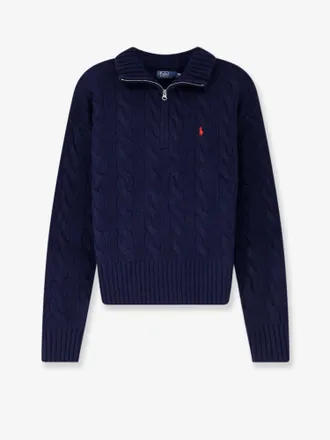 Ralph Lauren Maglia in misto lana e cashmere con logo ricamato in contrasto - POLO RALPH LAUREN - gender_Woman
