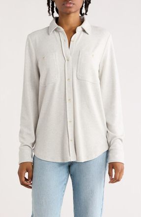 Thread & Supply Lewis Button-Up Shirt Jacket in Heather Grey at Nordstrom Rack, Size X-Small