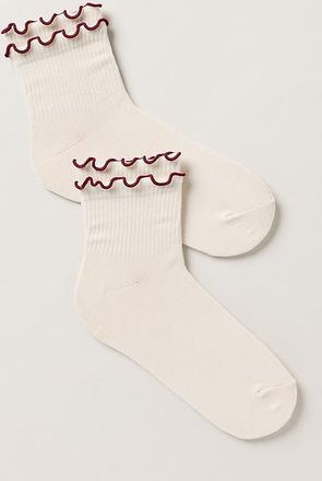 Anthropologie By Anthropologie Double Ruffle Socks