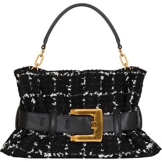 Balmain Medium Anthem bag in tweed in Black at Nordstrom