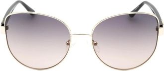 Guess Womens Guess Gradient Smoke Lens Gold Sunglasses - Size: ONE size